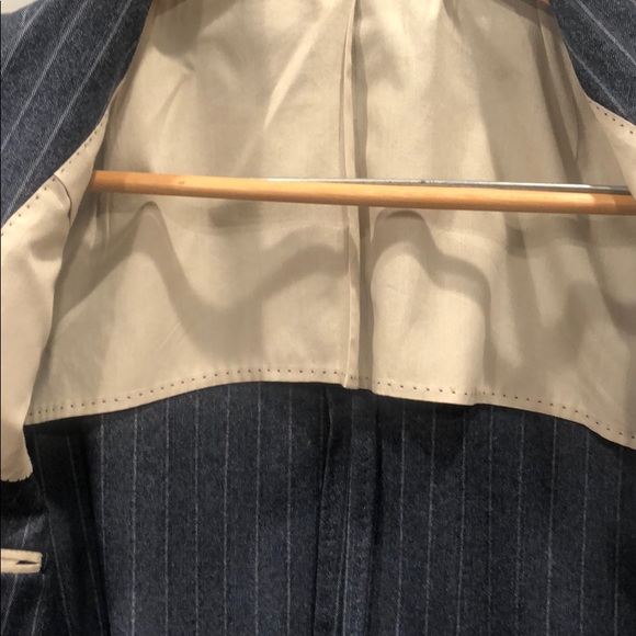 Italian blue/charcoal pin unconstructed wool clean - Picture 7 of 15